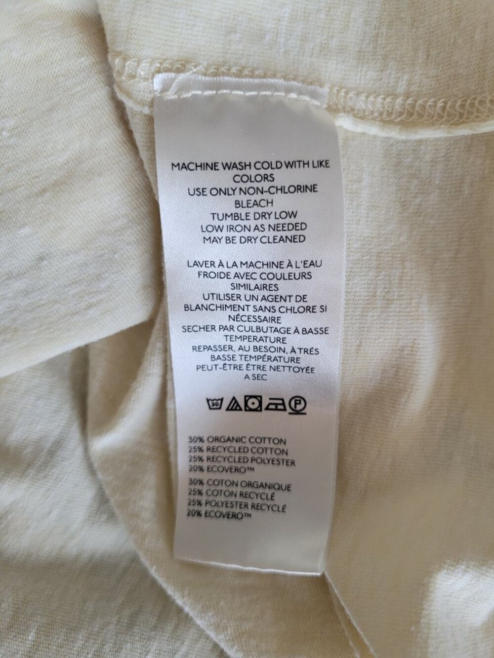 Free People "We the Free" 100% Cotton Baby Yellow 3/4 Sleeve T-Shirt-XL - Picture 7 of 7